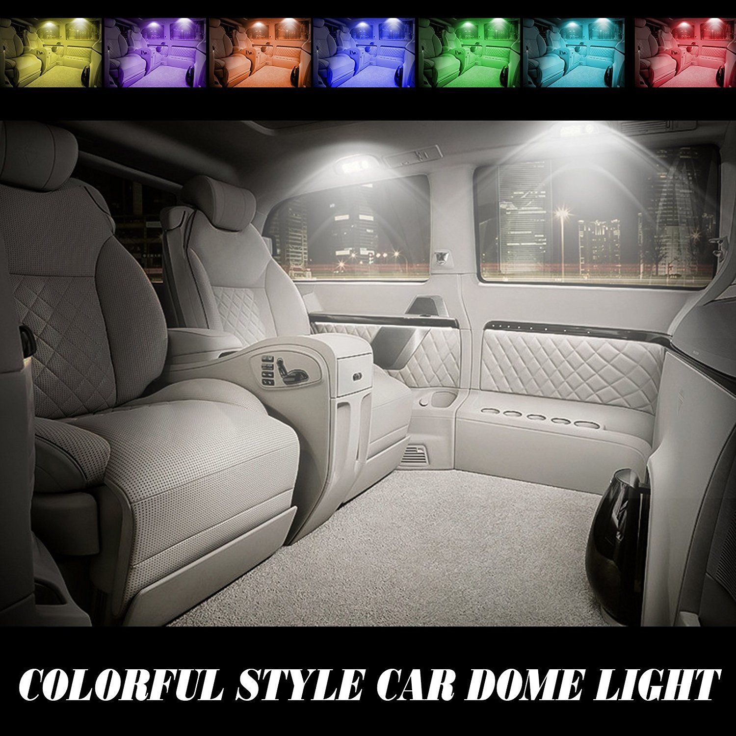 RGB Led Αυτοκινήτου 6x SMD LED CAN BUS 360° με Τηλεχειριστήριο - 2 τεμάχια